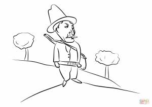 Раскраска Охотник