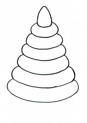 Image result for детская пирамида раскраска