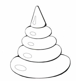 Раскраска пирамидка