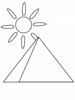 Пирамида в египте и солнце Раскраски для детей мальчиков