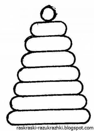Пирамидка раскраска