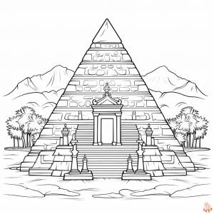 Раскраски пирамиды для печати  для детей и взрослых