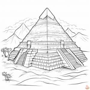 Раскраски пирамиды для печати  для детей и взрослых