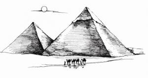 Как нарисовать пирамиду карандашом поэтапно