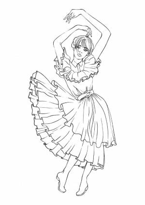 Раскраска Танец Уэнсдей Аддамс