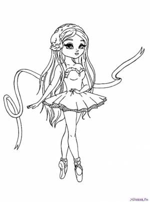 Раскраска балерина 6