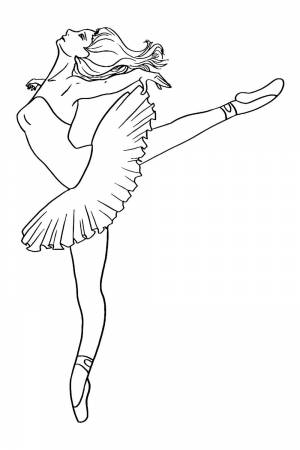 Раскраска Балерина для девочек