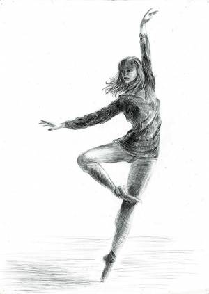 Екатерина Осипович, Танцовщица, карандаш