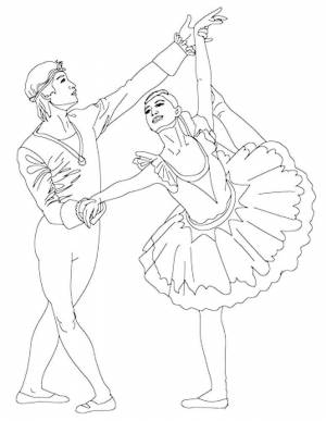 Раскраска Балет