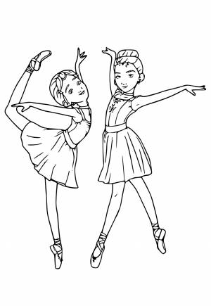Раскраска Балет Пара