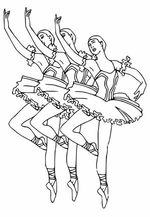 Раскраска Балерина Танец