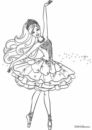 Раскраска Балерина Барби