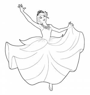 Раскраски Раскраска Барби балерина