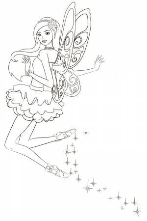 Раскраска Танец феи Барби