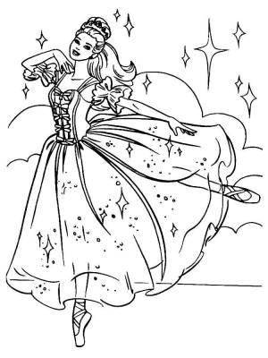 Раскраски Раскраска Барби балерина барби