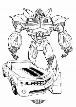Раскраски Трансформеры бамблби