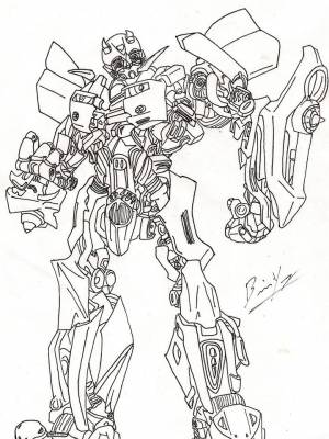 Раскраска Бамблби   в формате