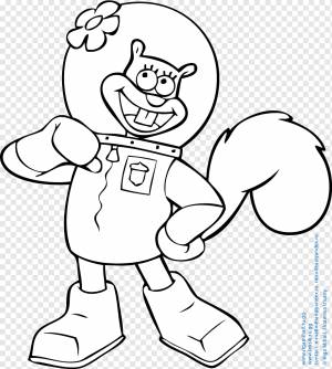 Книжка-раскраска Patrick Star Drawing, песочные щеки, png