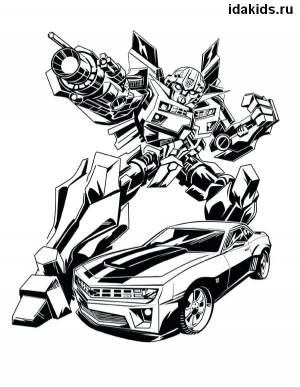 Раскраска Бамблби  Раскраски Трансформеры