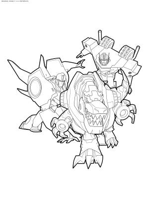 Раскраска Бамблби, Гримлок и Оптимус