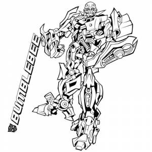 Раскраска Бамблби огромный робот