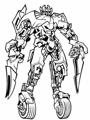 Раскраска Бамблби   в формате