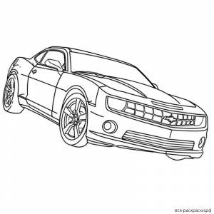 Раскраска бамблби машина