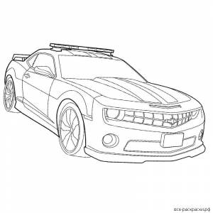 Раскраска бамблби машина