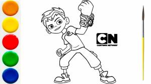 Раскраска для детей Бен 10