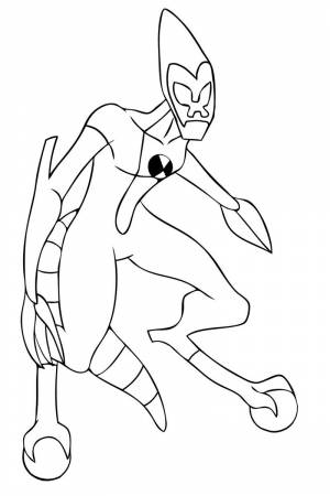 Раскраска бен тен водяной