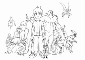 Раскраска бен тен