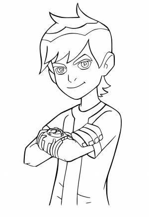 Раскраска Бен 10 Герой