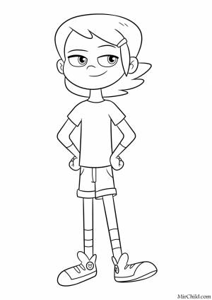 Раскраска Улыбка Гвен Теннисон