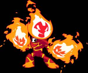 Картинки бен тен человек огонь