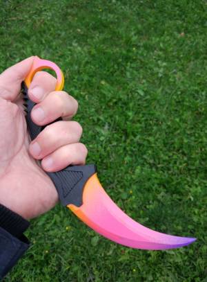 Нож керамбит градиент fade деревянный