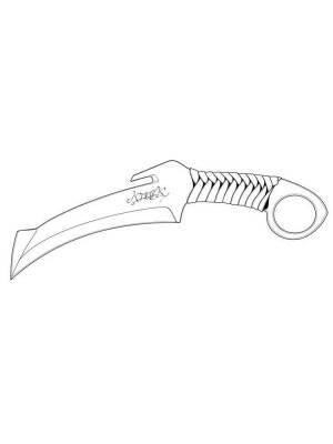 Раскраски Керамбит из стандофф 2