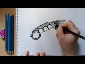 Как нарисовать керамбит dragon glass из игры Standoff 2