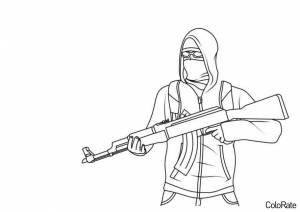 Раскраска Террорист