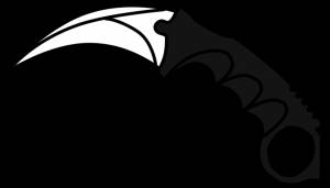 Керамбит контурный рисунок