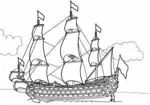 Раскраска Корабль