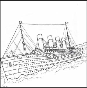 Раскраска Корабль Олимпик