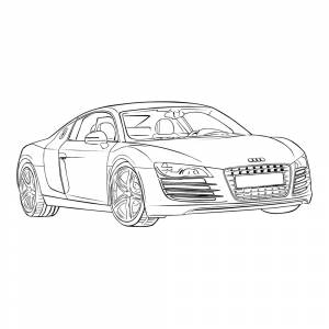 Раскраска Машина Ауди