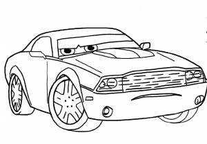 Раскраски тачки, Раскраска Мультфильм тачки Машины