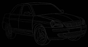 Раскраска Машина Приора