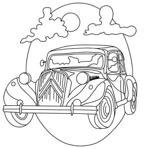 Раскраски Машины для взрослых