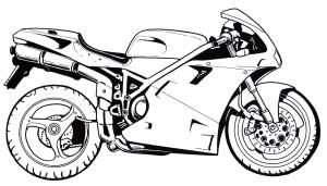 Раскраска Мотоцикл Ducati