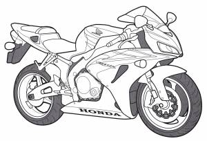 Раскраска Honda CBR