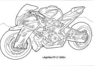 Раскраска Мотоцикл