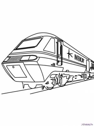 Раскраска поезд 4