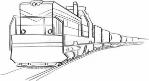 Раскраски Товарный поезд